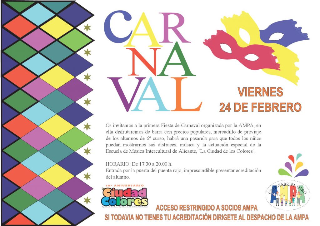 Cartel Carnaval 2017 e1485978239526 1024x724 - Carnaval AMPA 2017