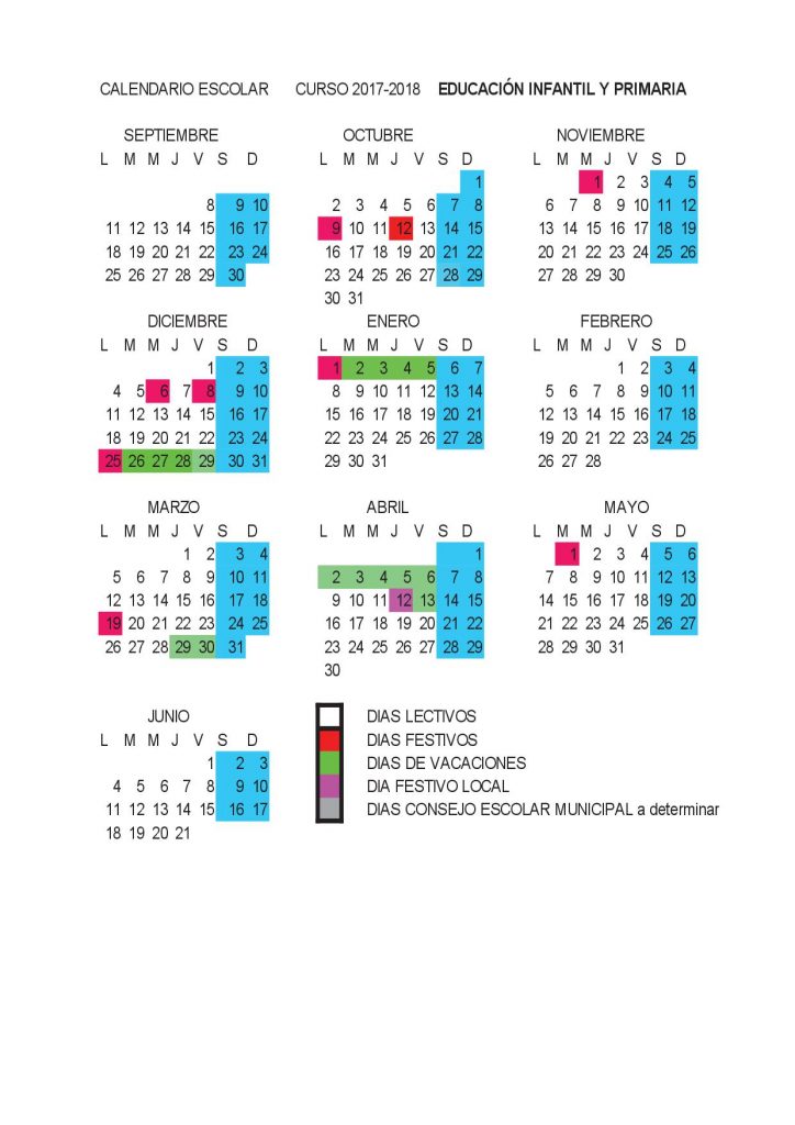calendario escolar 2017 2018 infantil y primaria 01 09 724x1024 - CALENDARIO ESCOLAR 2017-2018