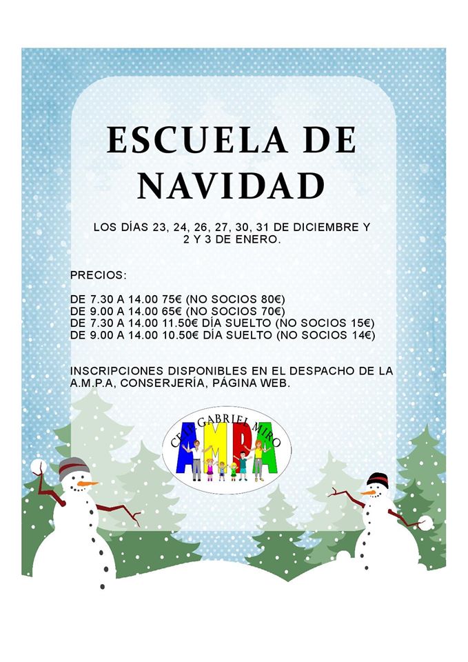 79165786 1286799894855186 1264373444921786368 o - Escuela de Navidad 2019/20